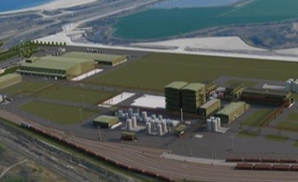 Image de synthèse du site imaginée avant la construction