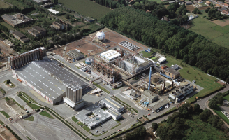 Vue aérienne du site
