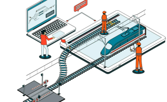 Une équipe qui réalisent des projets ferroviaires