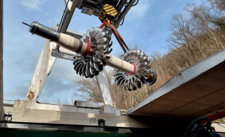 manutention arbre atelier de Bort les Orgues