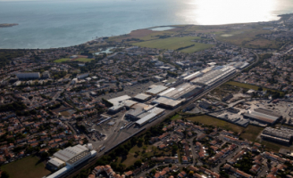 Vue aérienne du site Alstom Aytré