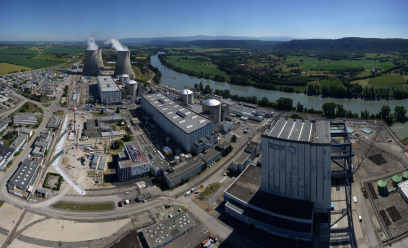 .vue aérienne du site de production d'électricité