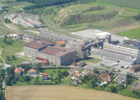 Vue aérienne de l'usine